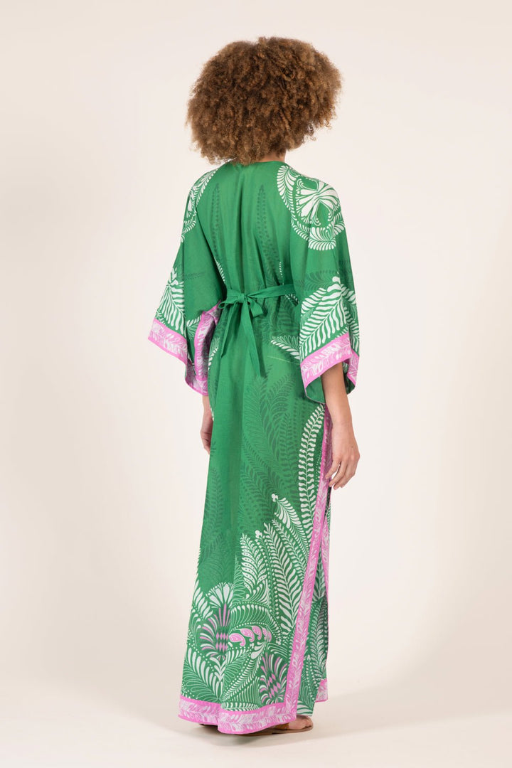 Green Oolong long dress – Kaftan Sol by Poupette St Barth, view 6