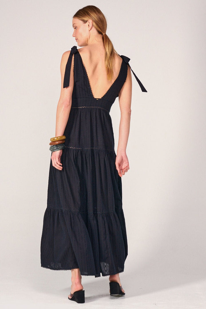 Black long dress – Long Dress Perla by Poupette St Barth, view 5