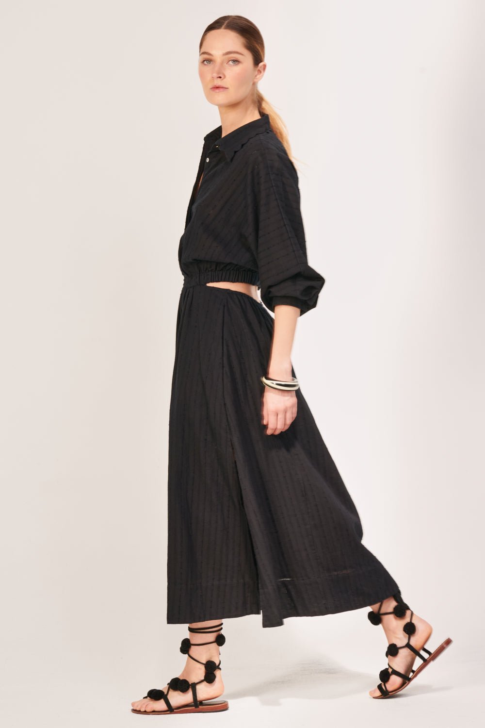 Black long dress – Long Dress Sunniva by Poupette St Barth, view 3