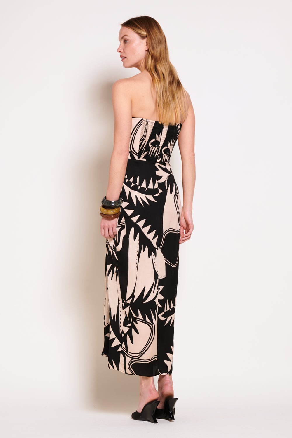 Black Oasis long dress – Long Dress Collina by Poupette St Barth, view 4