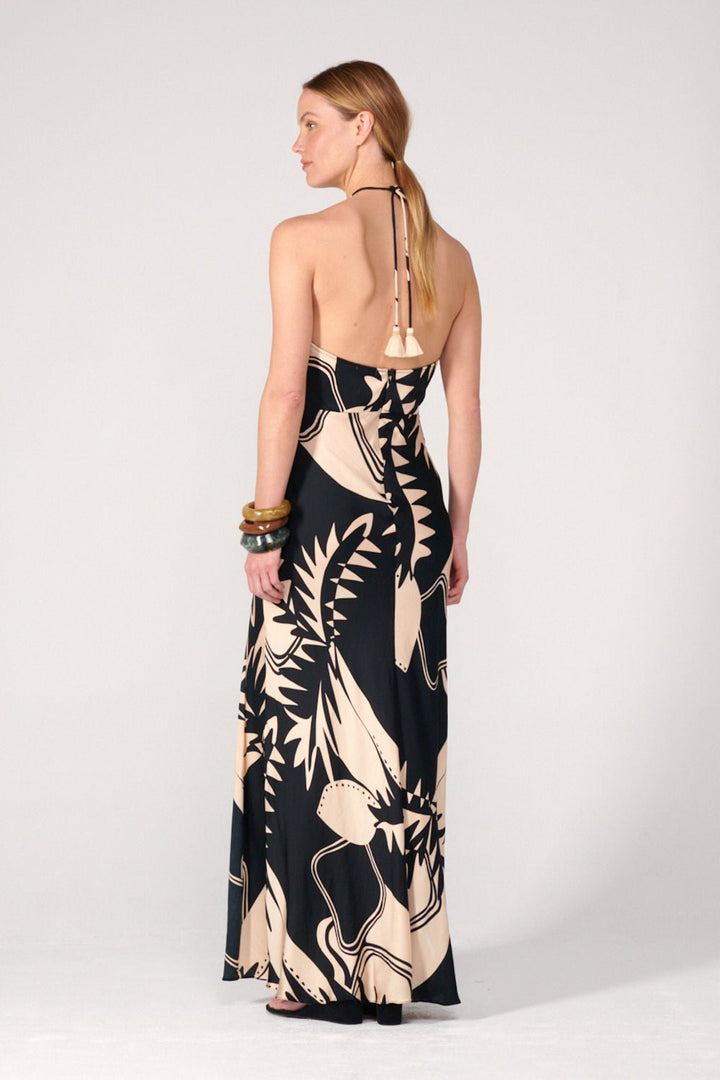 Black Oasis long dress – Long Dress Stella by Poupette St Barth, view 4