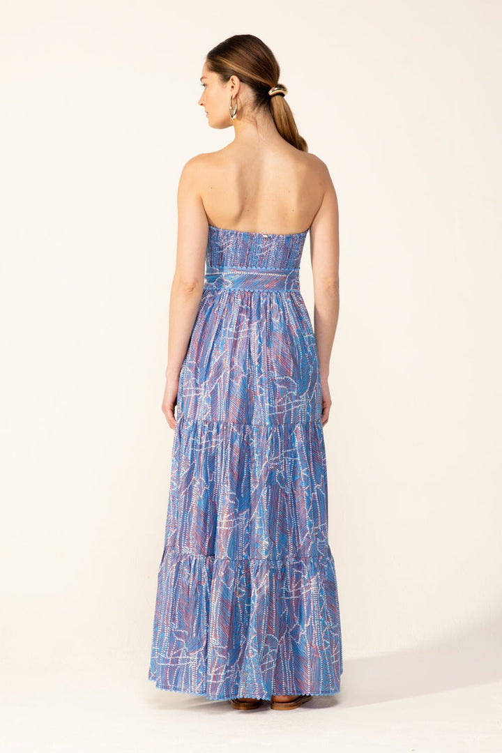 Blue Akoya long dress – Long Dress Thelma by Poupette St Barth, view 6