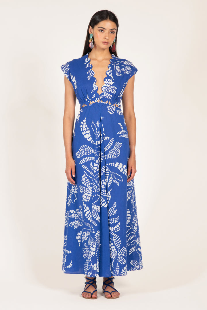 Blue Austral long dress – Long Dress Noreen by Poupette St Barth, view 3