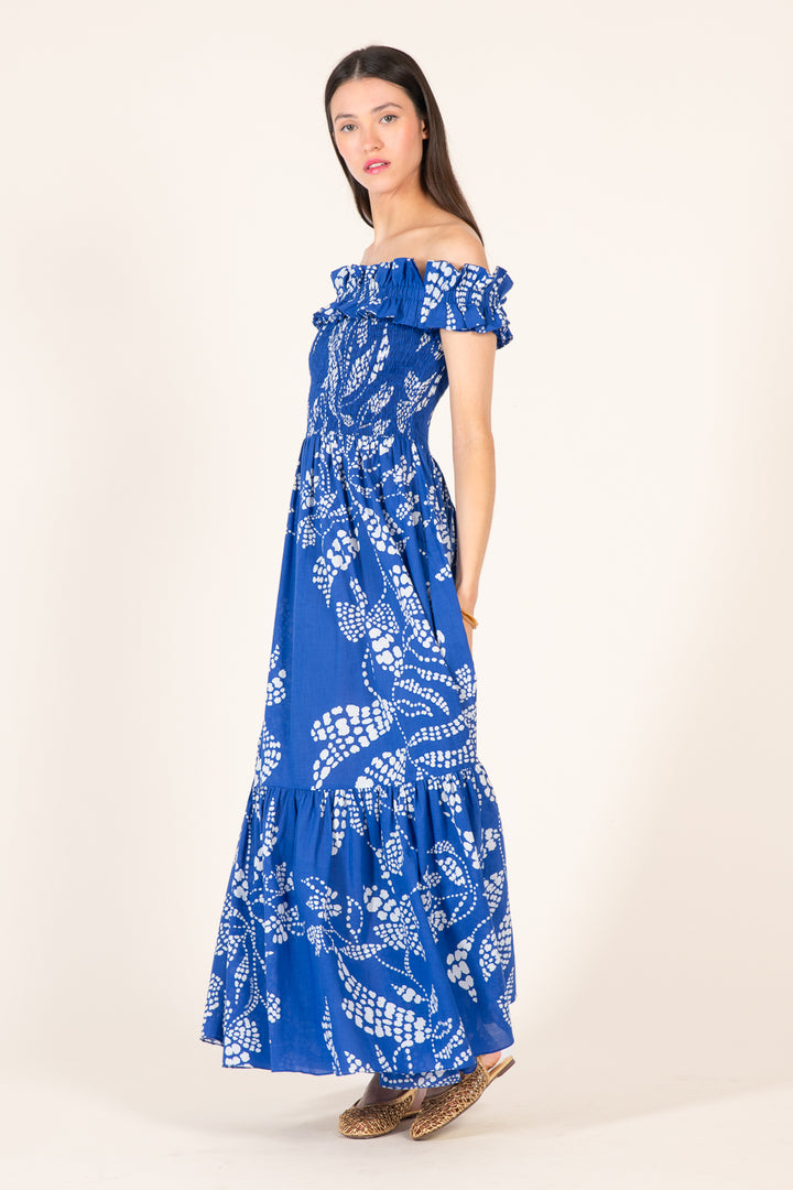 Blue Austral long dress – Long Dress Suzanne by Poupette St Barth, view 6
