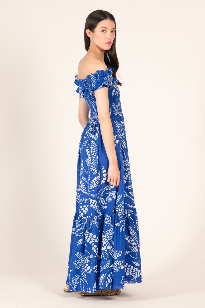 Blue Austral long dress – Long Dress Suzanne by Poupette St Barth, view 5