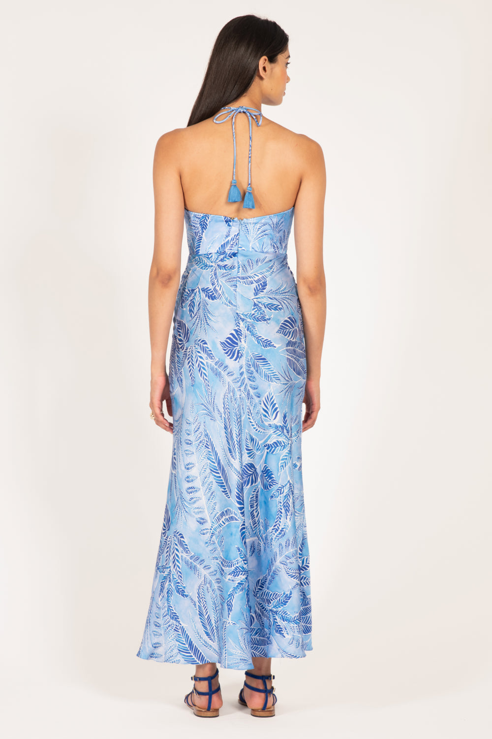 Blue Calathea long dress – Long Dress Stella by Poupette St Barth, view 5