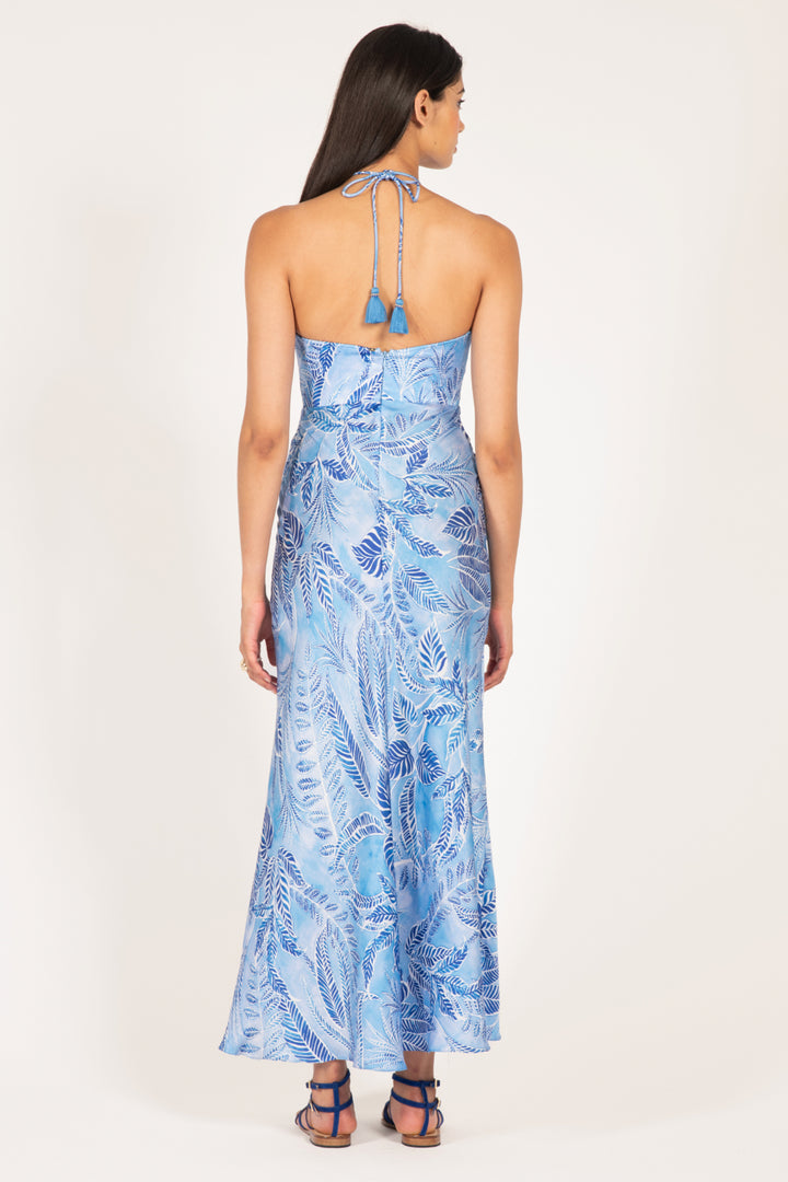 Blue Calathea long dress – Long Dress Stella by Poupette St Barth, view 5