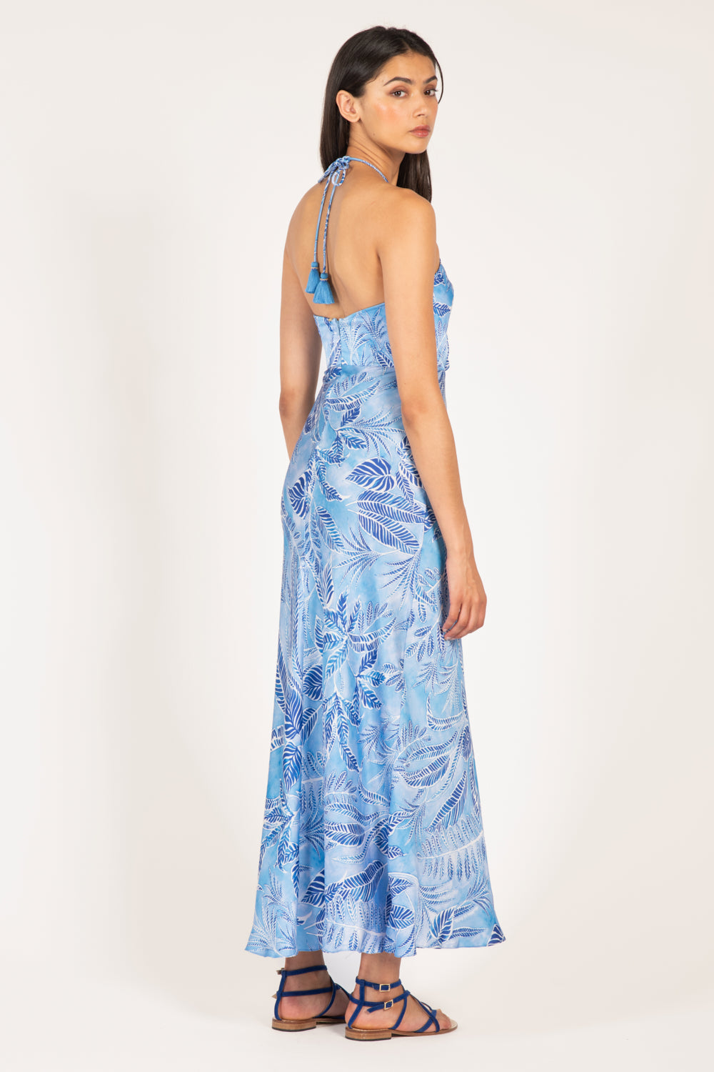 Blue Calathea long dress – Long Dress Stella by Poupette St Barth, view 4