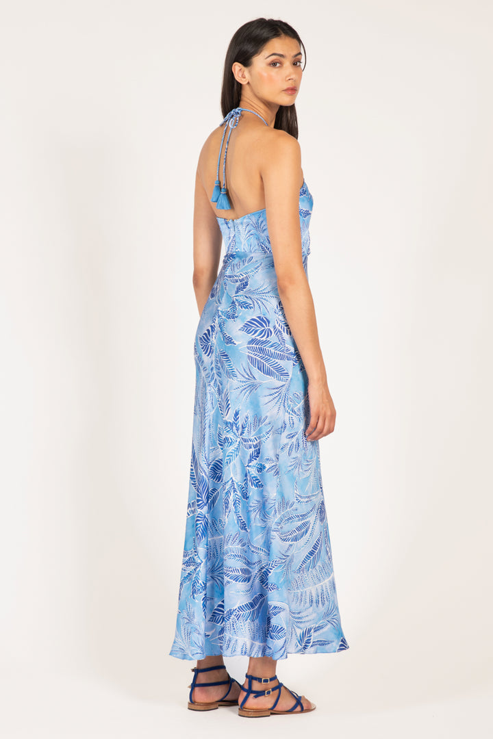 Blue Calathea long dress – Long Dress Stella by Poupette St Barth, view 4