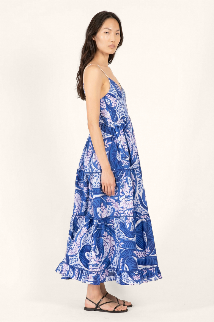 Blue Holy Snake long dress – Long Dress Milena by Poupette St Barth, view 3