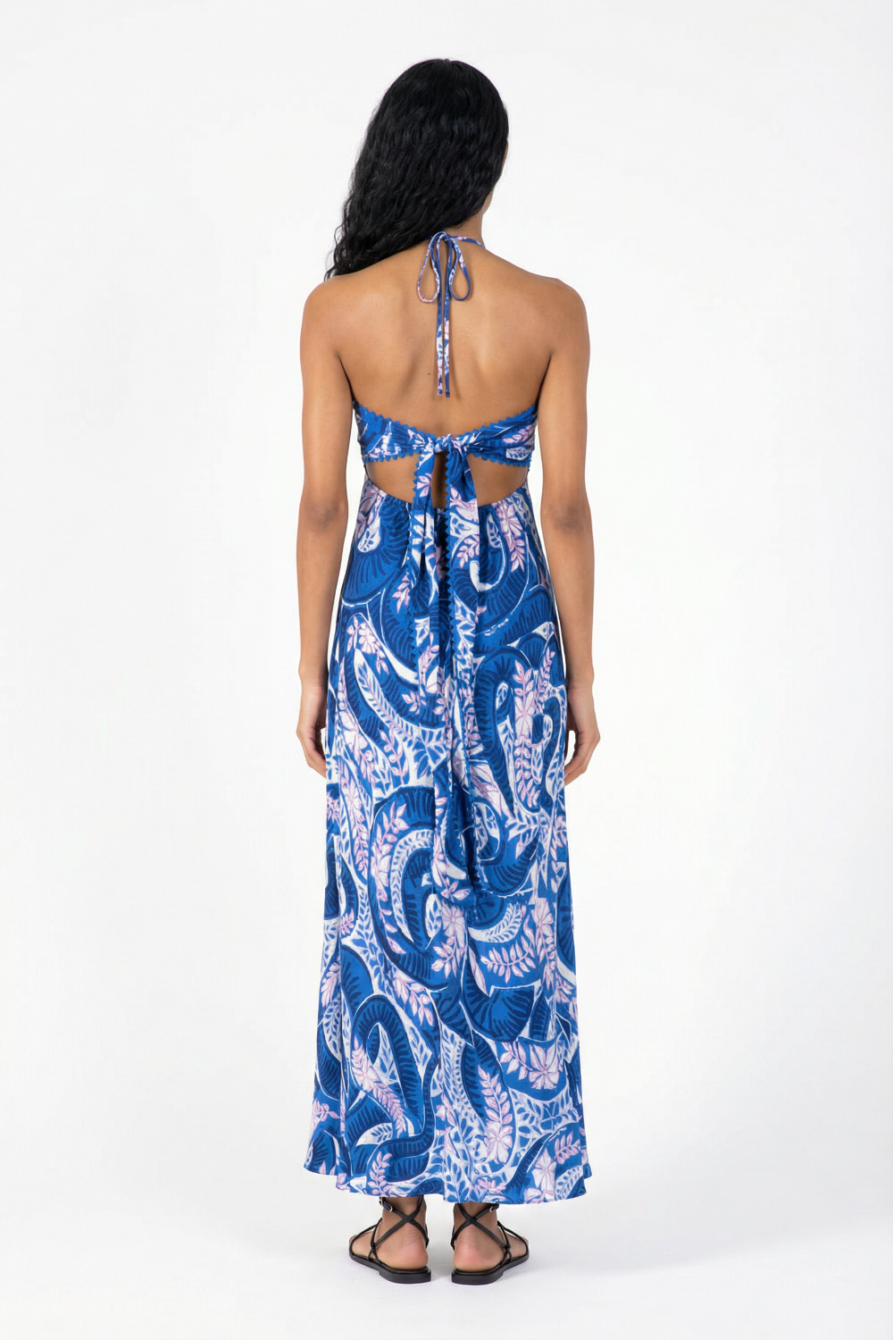 Blue Holy Snake long dress – Long Dress Carla by Poupette St Barth, view 4