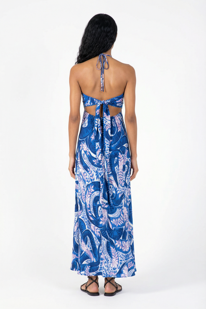 Blue Holy Snake long dress – Long Dress Carla by Poupette St Barth, view 4