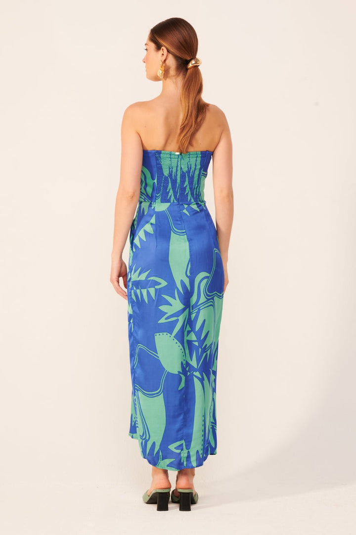 Blue Oasis long dress – Long Dress Collina by Poupette St Barth, view 3