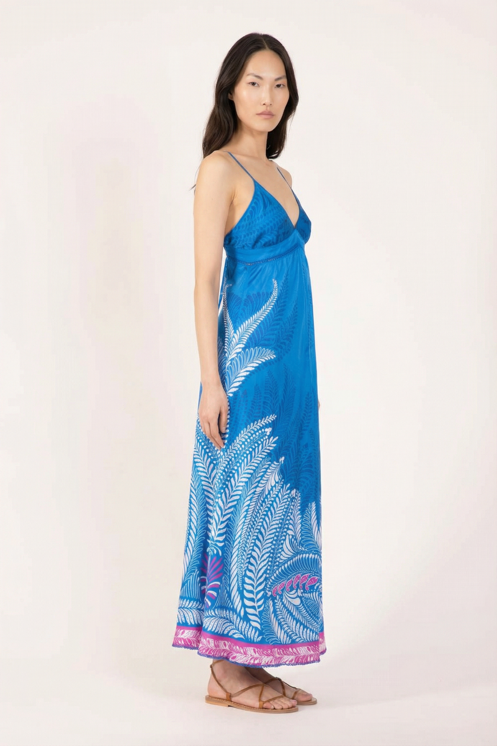 Blue Oolong long dress – Long Dress Denise by Poupette St Barth, view 5