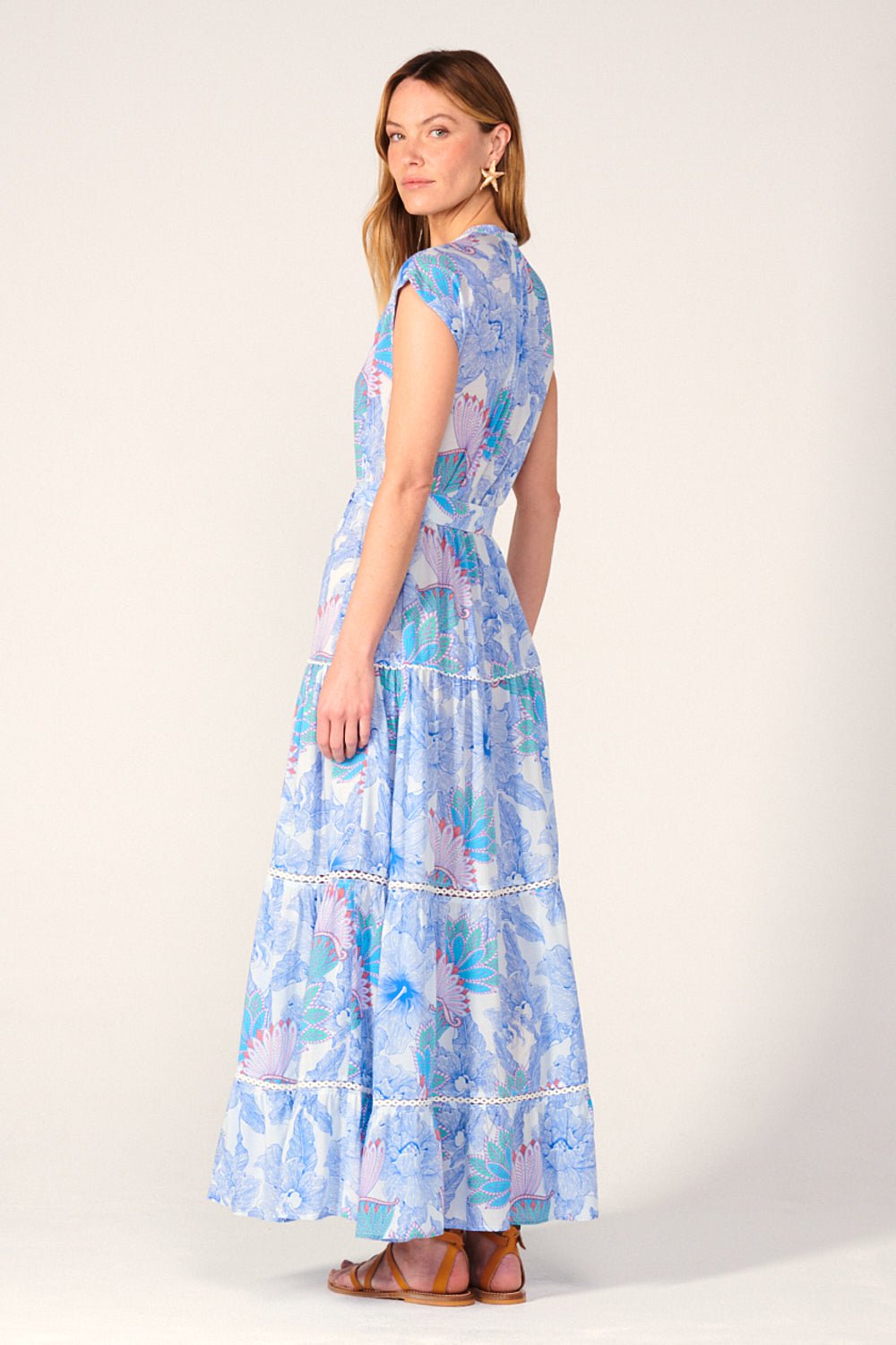 Blue Padang long dress – Long Dress Kora by Poupette St Barth, view 3
