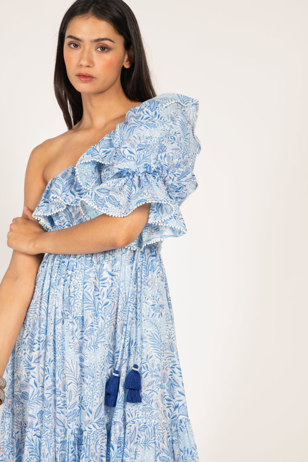 Blue Palmarosa long dress – Long Dress Jay by Poupette St Barth, view 3