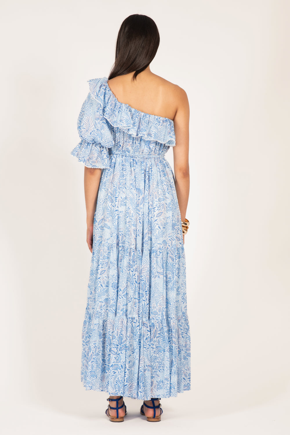 Blue Palmarosa long dress – Long Dress Jay by Poupette St Barth, view 5