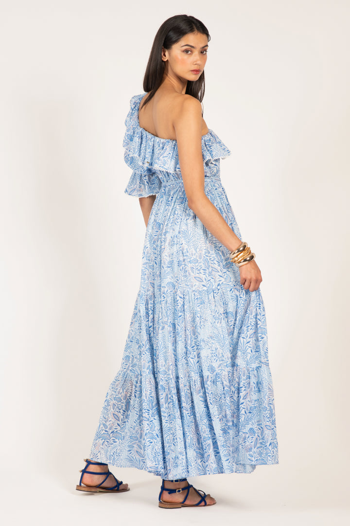 Blue Palmarosa long dress – Long Dress Jay by Poupette St Barth, view 6