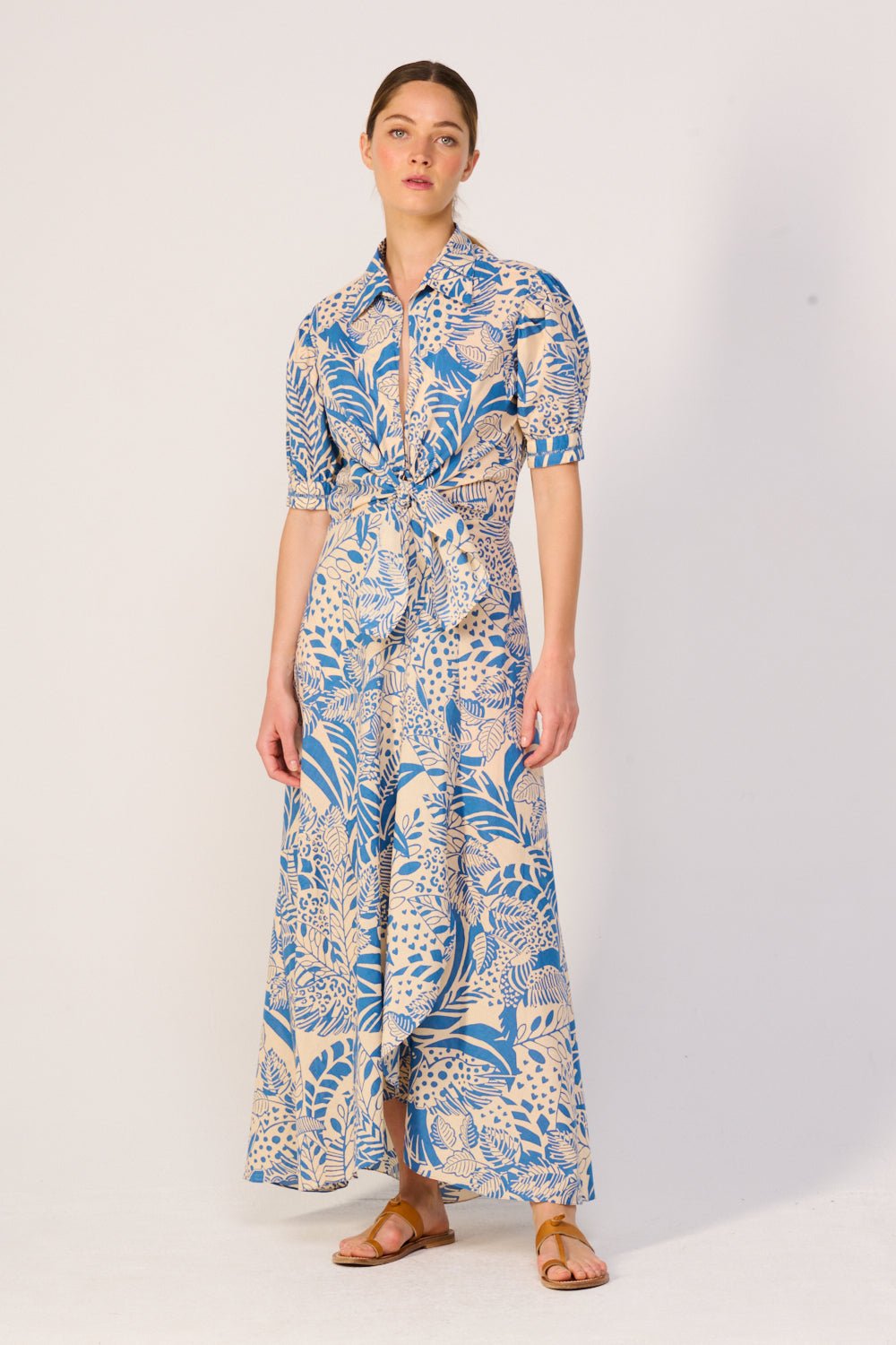Blue Toucan long dress – Long Dress Eren by Poupette St Barth, view 3
