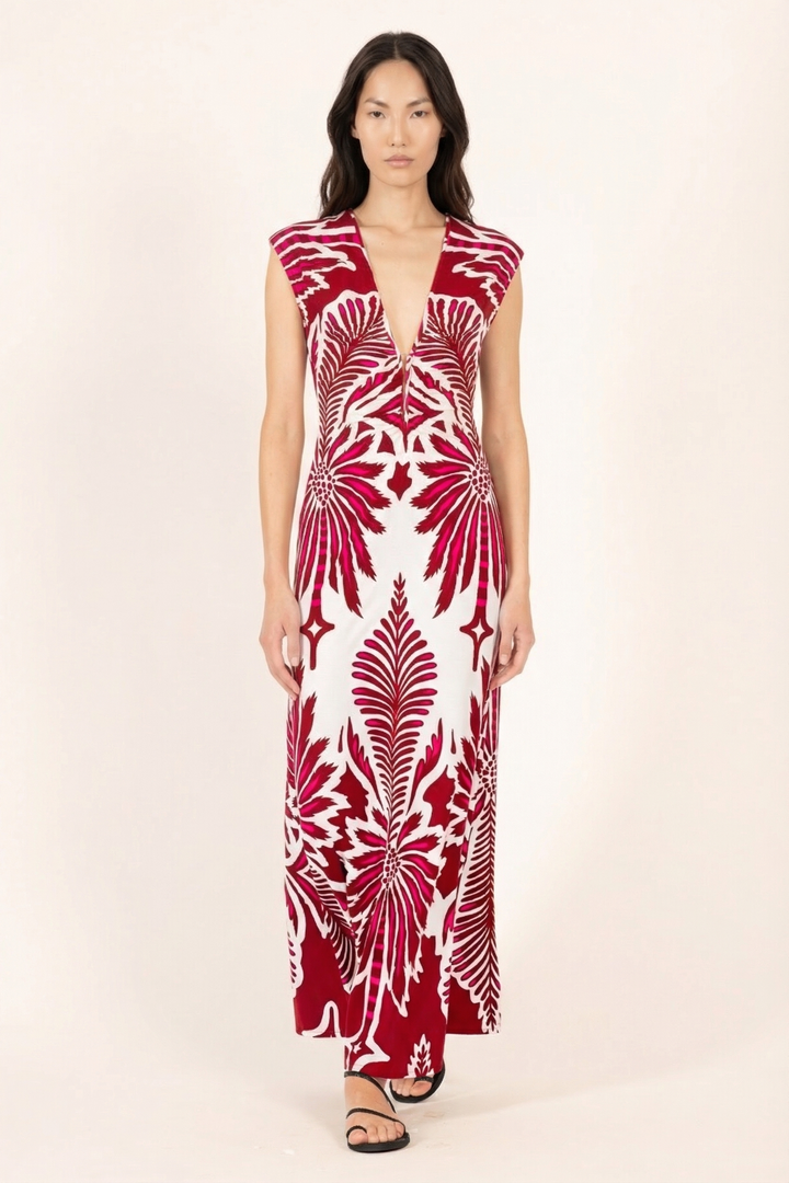 Bordo Cartagena long dress – Long Dress Nova by Poupette St Barth, view 4