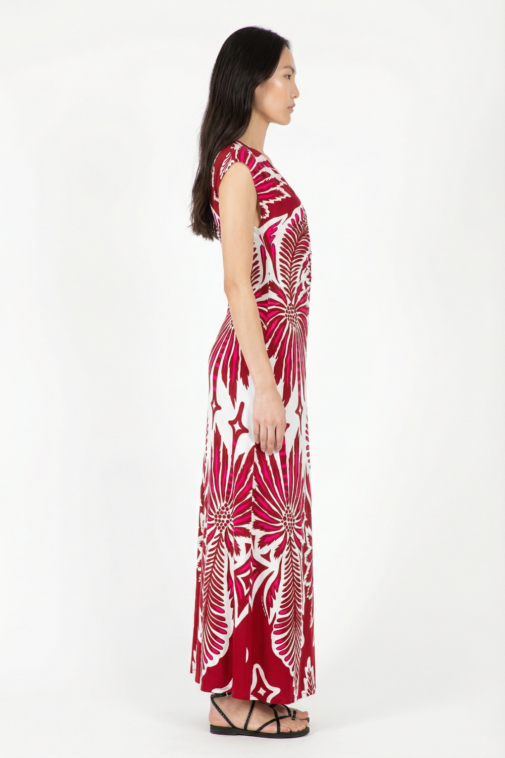 Bordo Cartagena long dress – Long Dress Nova by Poupette St Barth, side view