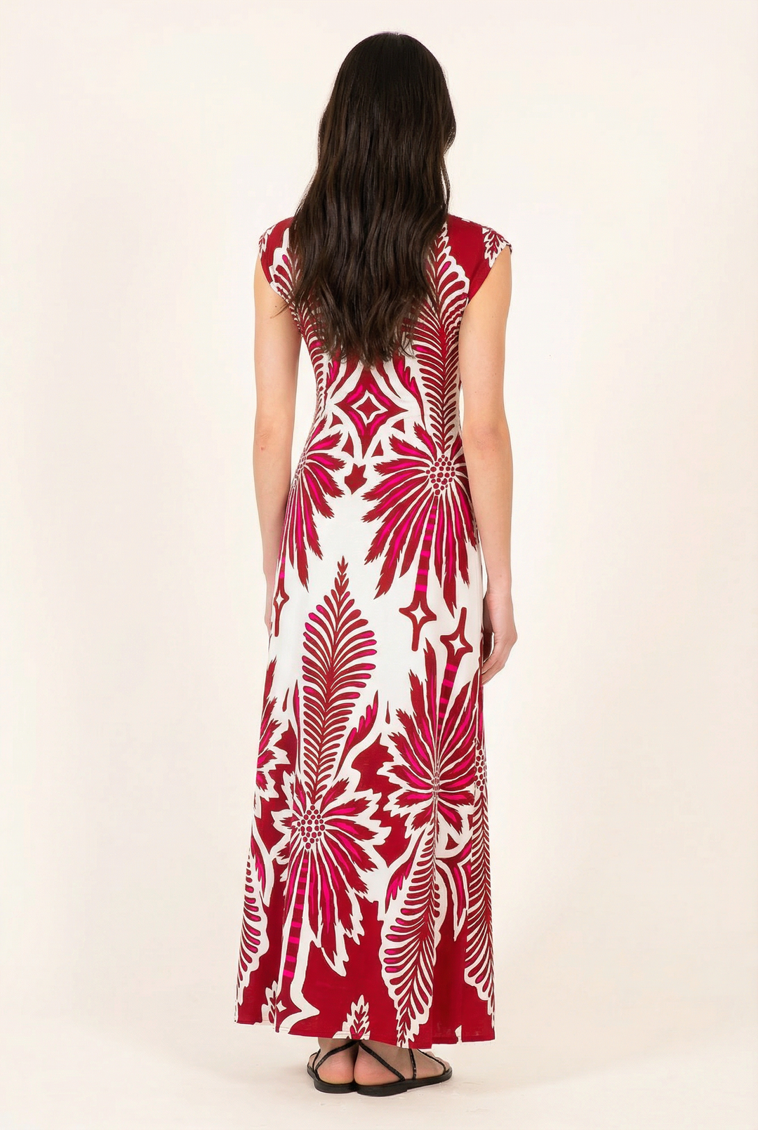 Bordo Cartagena long dress – Long Dress Nova by Poupette St Barth, fabric detail