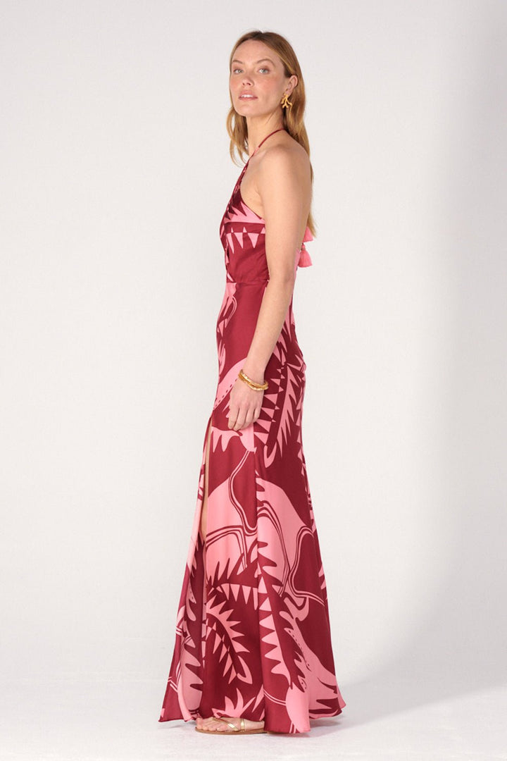Bordo Oasis long dress – Long Dress Stella by Poupette St Barth, view 2
