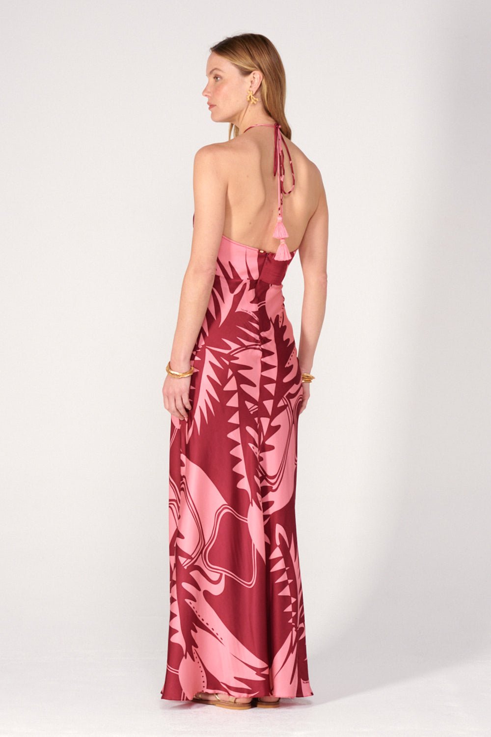 Bordo Oasis long dress – Long Dress Stella by Poupette St Barth, view 3