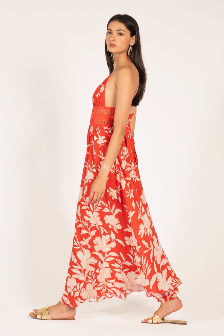 Coral Palm Beach long dress – Long Dress Havana by Poupette St Barth, view 3