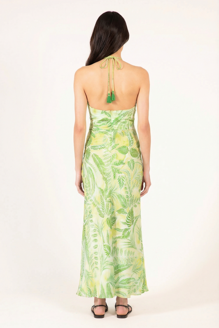 Green Calathea long dress – Long Dress Stella by Poupette St Barth, view 5