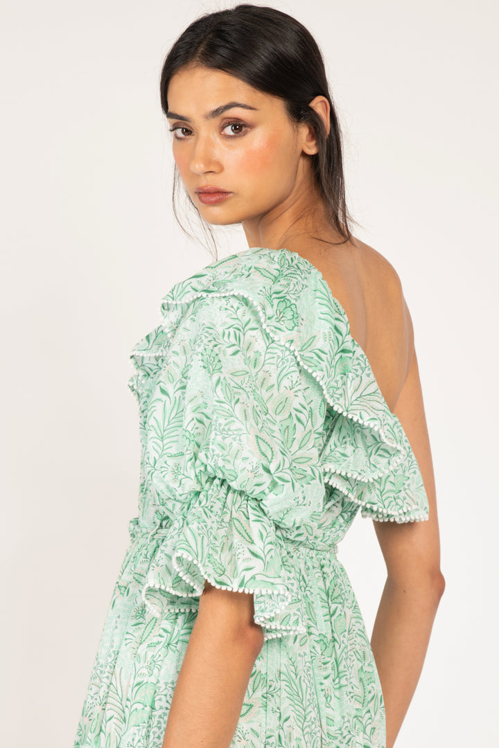 Green Palmarosa long dress – Long Dress Jay by Poupette St Barth, view 5
