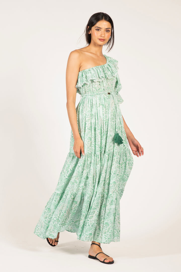 Green Palmarosa long dress – Long Dress Jay by Poupette St Barth, view 2