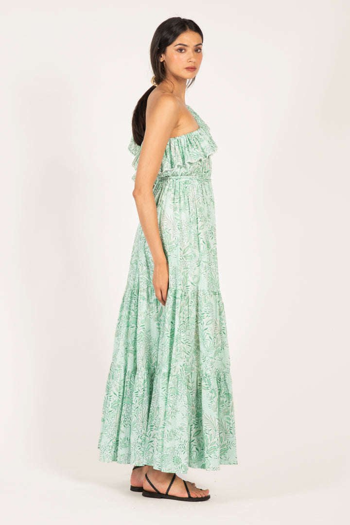 Green Palmarosa long dress – Long Dress Jay by Poupette St Barth, view 6