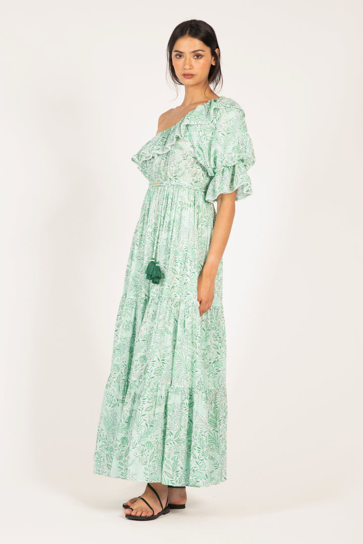 Green Palmarosa long dress – Long Dress Jay by Poupette St Barth, view 4
