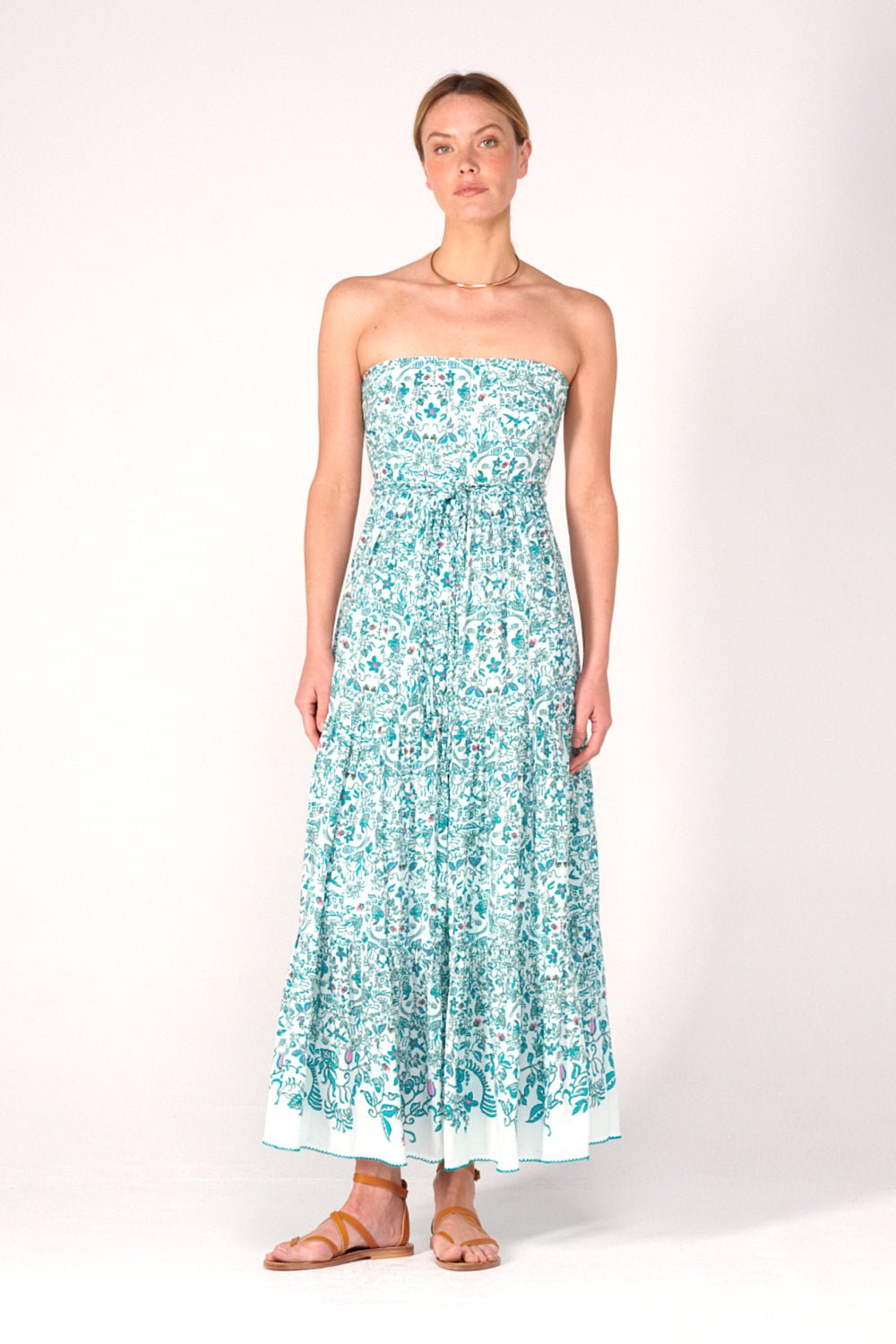 Green Tiare long dress – Long Dress Thelma by Poupette St Barth, view 2