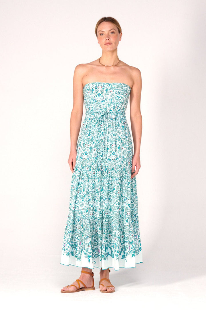 Green Tiare long dress – Long Dress Thelma by Poupette St Barth, view 2