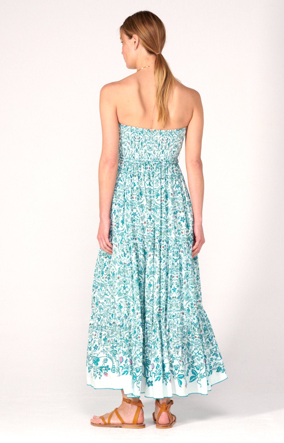 Green Tiare long dress – Long Dress Thelma by Poupette St Barth, view 4