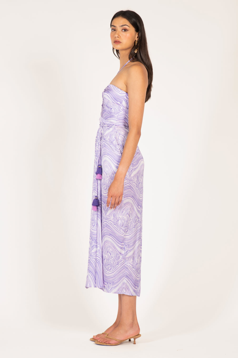 Lilac Moryana long dress – Long Dress Collina by Poupette St Barth, view 6