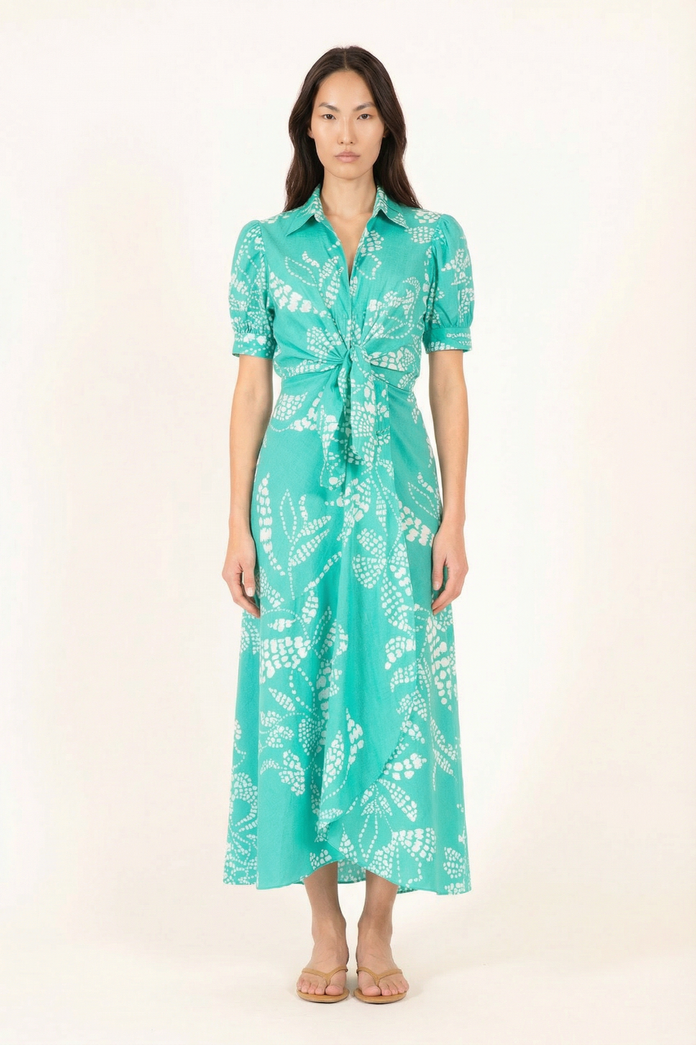 Mint Austral long dress – Long Dress Eren by Poupette St Barth, front view