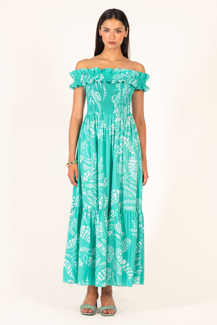 Mint Austral long dress – Long Dress Suzanne by Poupette St Barth, view 2
