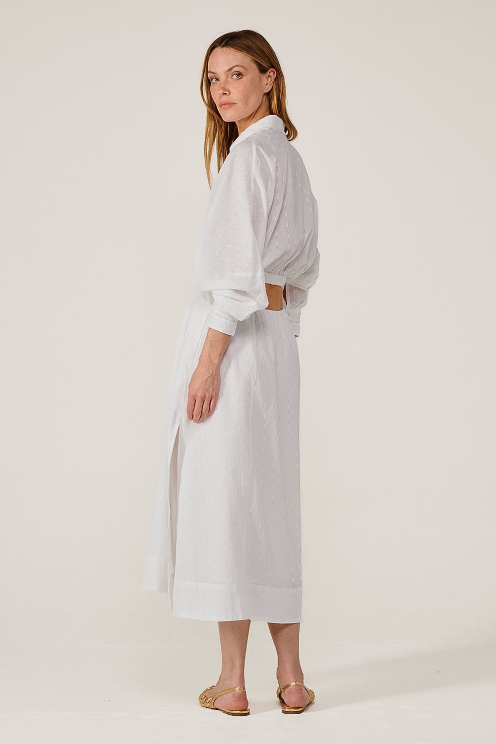 Natural White long dress – Long Dress Sunniva by Poupette St Barth, view 5