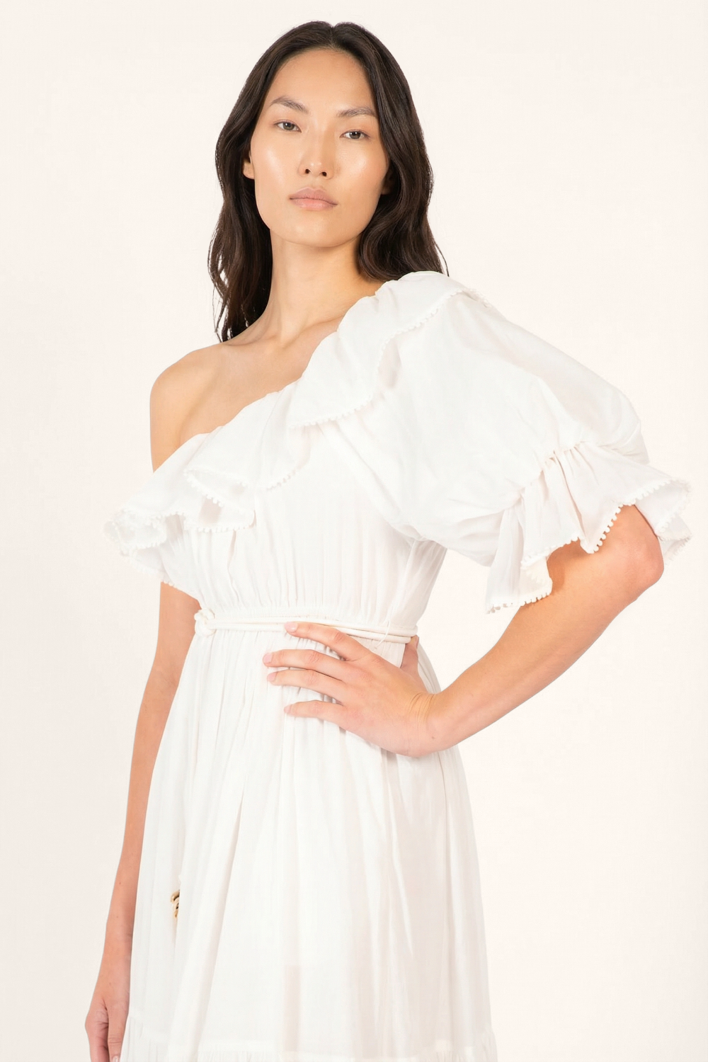 Natural White long dress – Long Dress Jay by Poupette St Barth, view 3