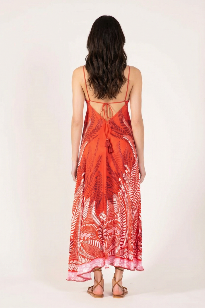 Orange Oolong long dress – Long Dress Denise by Poupette St Barth, view 4