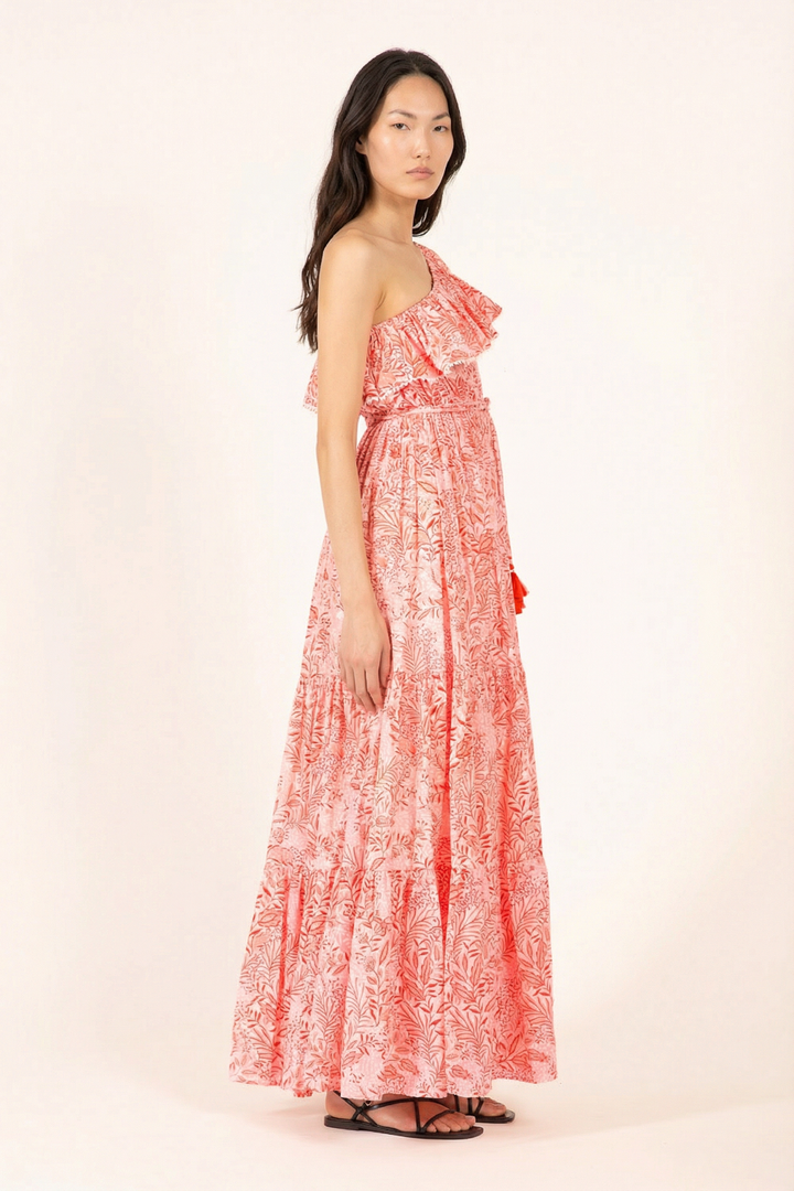 Orange Palmarosa long dress – Long Dress Jay by Poupette St Barth, view 3