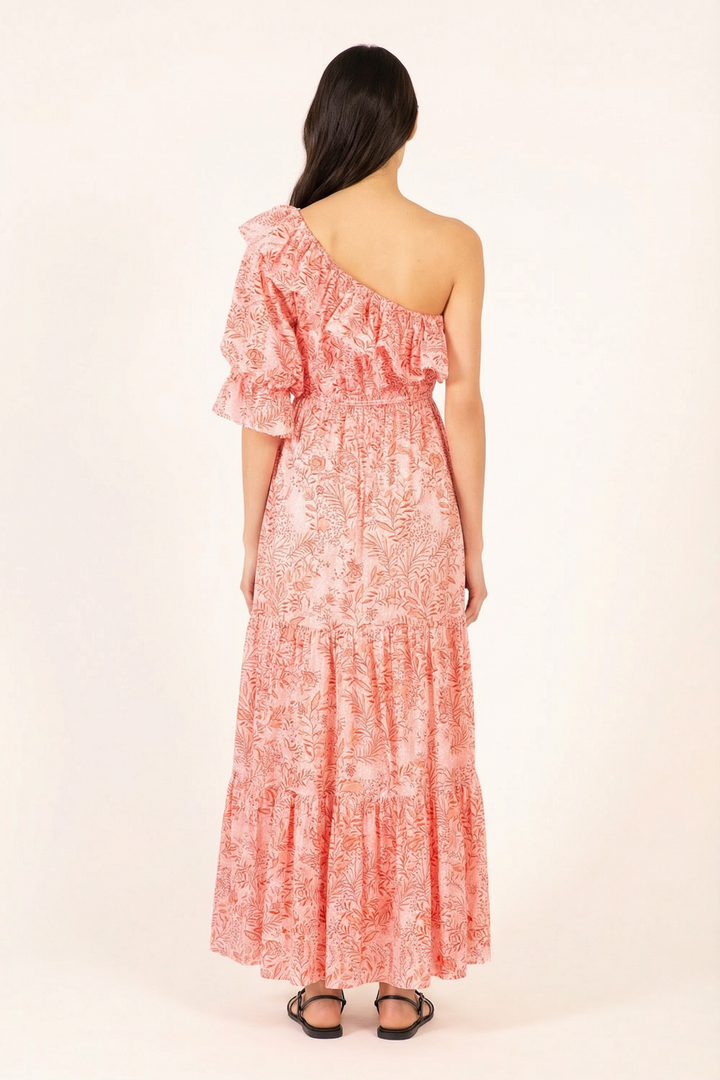 Orange Palmarosa long dress – Long Dress Jay by Poupette St Barth, view 4