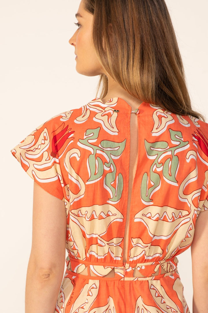 Orange Ritual long dress – Long Dress Noreen by Poupette St Barth, view 8