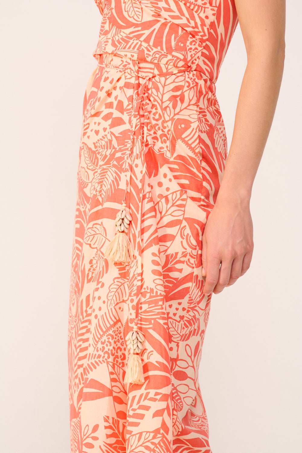 Orange Toucan long dress – Long Dress Collina by Poupette St Barth, view 4