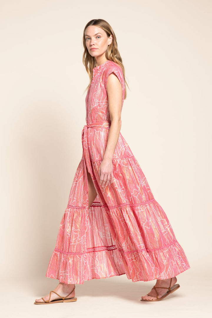 Pink Akoya long dress – Long Dress Kora by Poupette St Barth, view 3