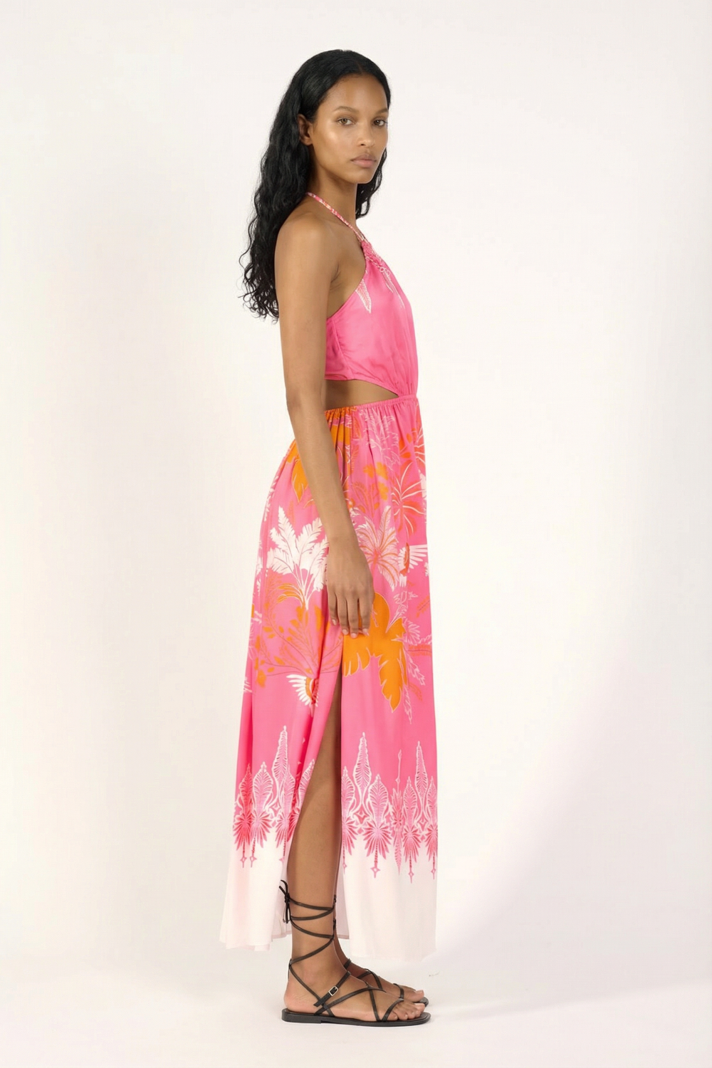 Pink Canopy long dress – Long Dress Isore by Poupette St Barth, view 2