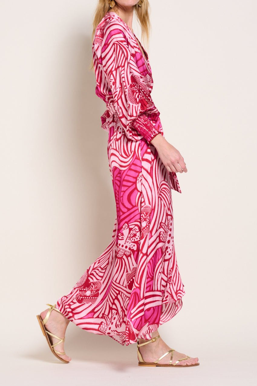 Long Dress Kristen - Pink Japonism | Poupette St Barth